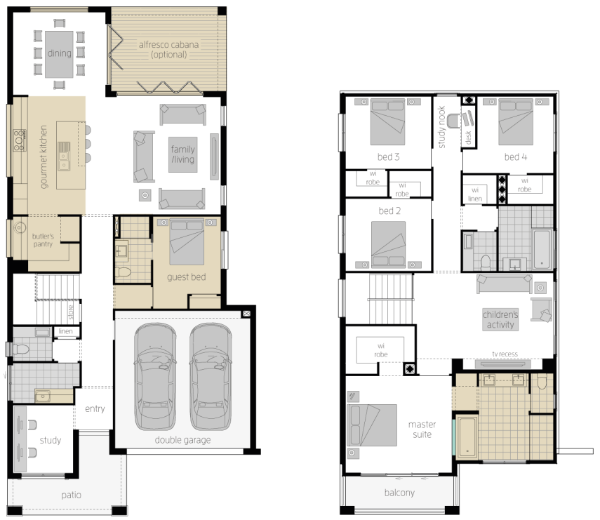St. Clair 34 Two- Upgrade Two Storey Floor Plan- McDonald Jones St. Clair 34 Two- Upgrade Two Storey Floor Plan- McDonald Jones