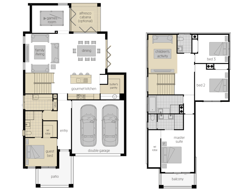 Sevilla 28- Two Storey Upgrade Floor Plan- McDonald Jones