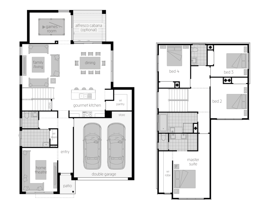 Sevilla 28- Two Storey Floor Plan Sevilla 28- Two Storey Floor Plan- McDonald Jones
