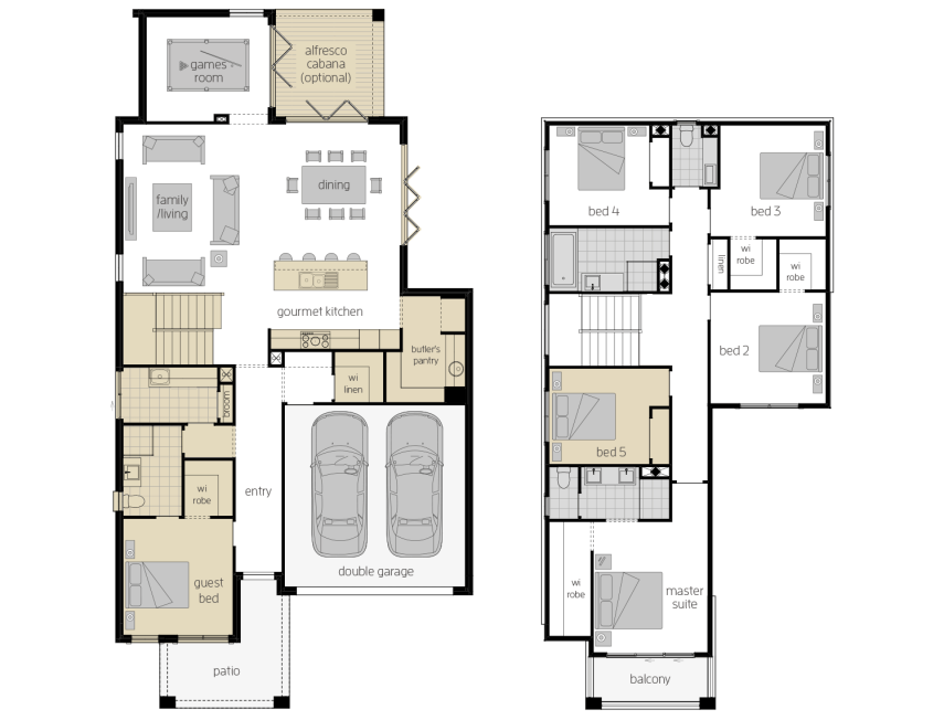 Sevilla 32- Two Storey Upgrade Floor Plan- McDonald Jones