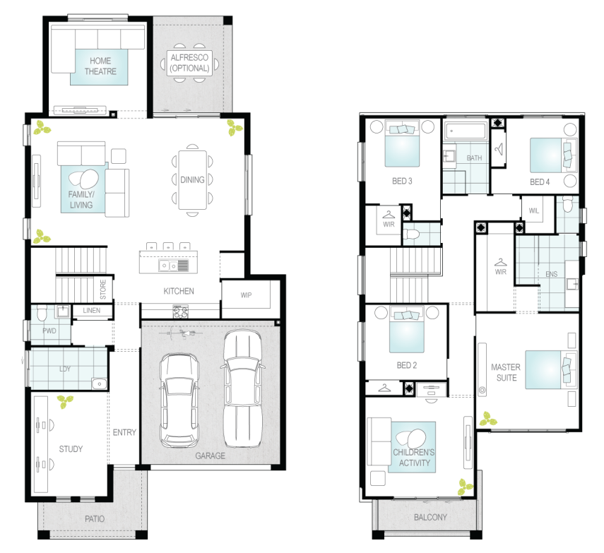 Architectural New Home Designs - Valiente 2 Storey House plan