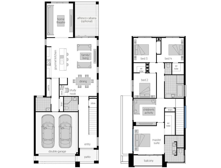 Whistler 30- Two Storey Floor Plan Architectural New Home Designs - Whistler House Plan