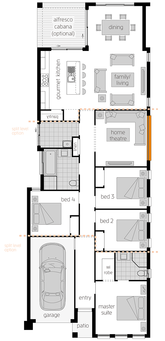 Hamilton Five- Single Storey Floor Plan Hamilton Five- Single Storey Floor Plan - McDonald Jones