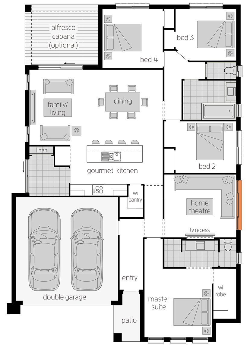 Manhattan One Manhattan One - Single Storey Floor Plan - McDonald Jones