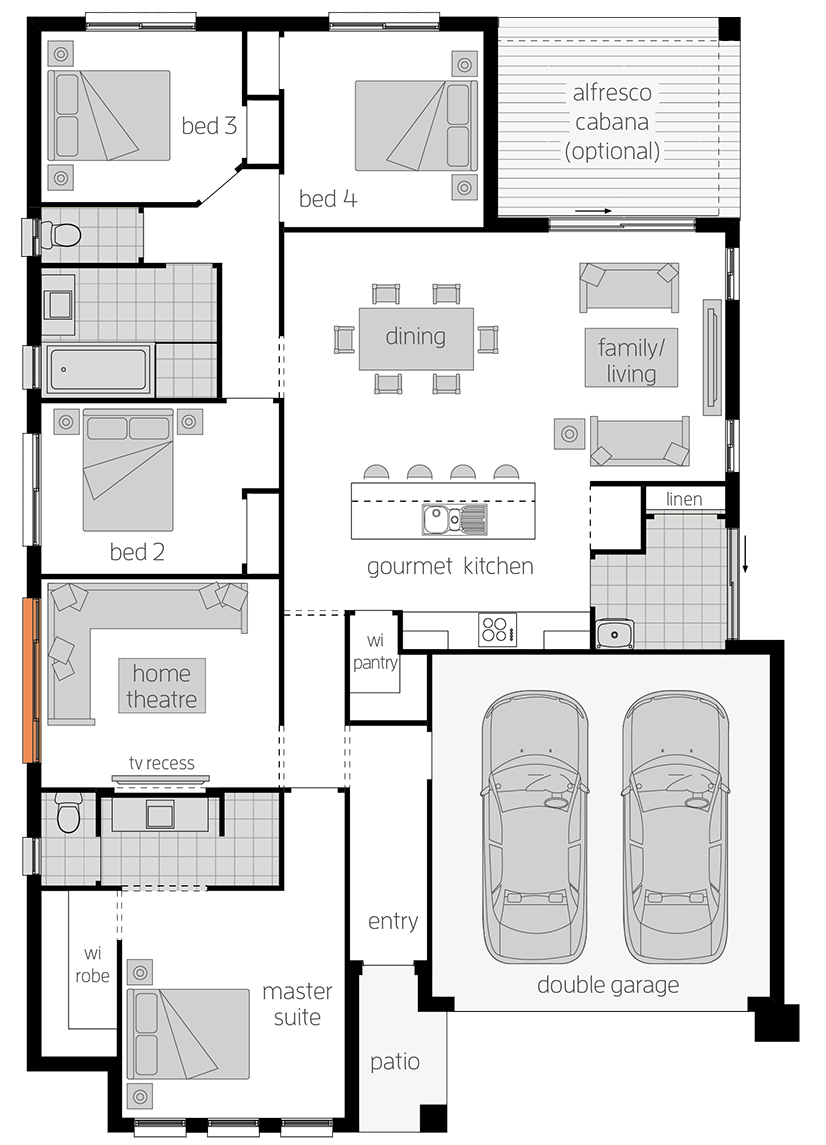 Manhattan One Manhattan One - Single Storey Floor Plan - McDonald Jones