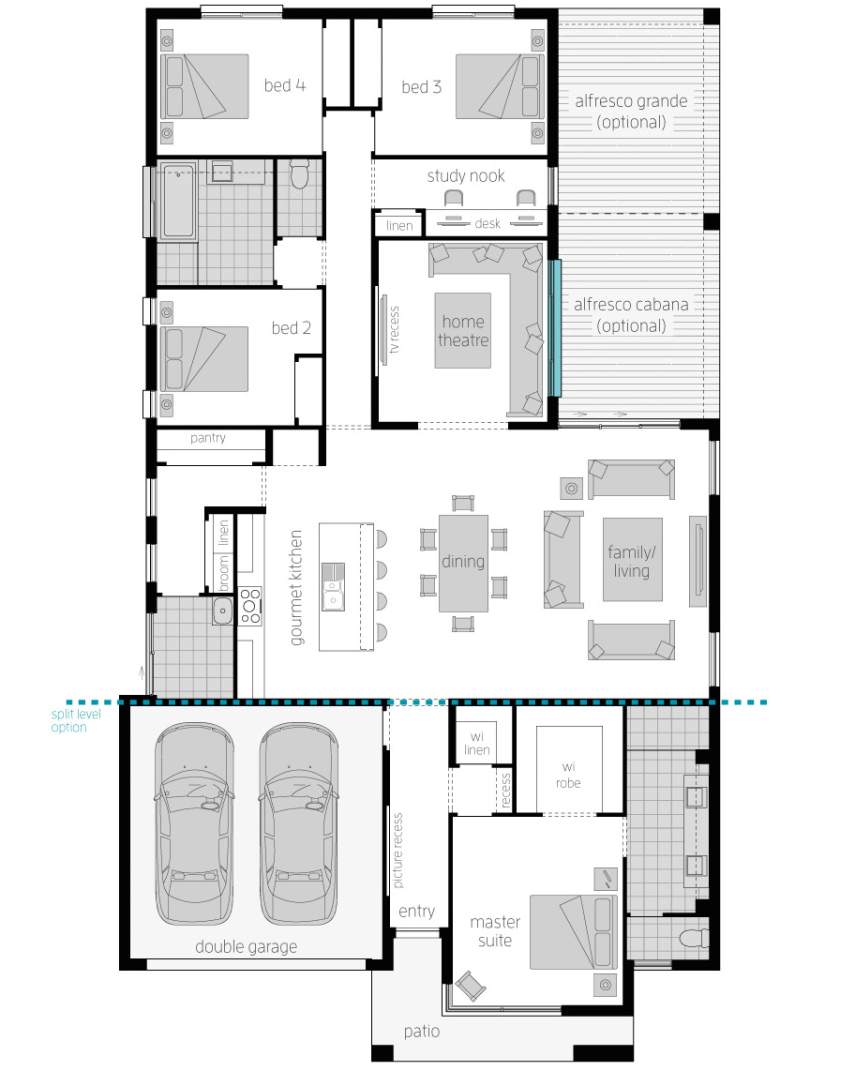 Floor Plan - Broadbeach 15 Floor Plan - Broadbeach 15 - McDonald Jones Homes