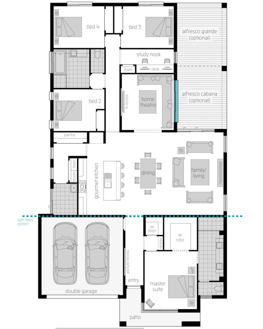 Floor Plan - Broadbeach Zero - McDonald Jones Homes Floor Plan - Broadbeach Zero - McDonald Jones Homes