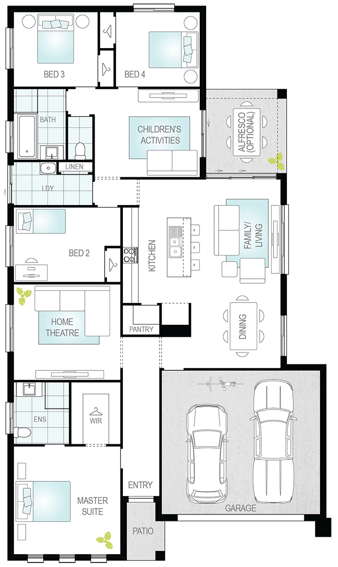 Architectural New Home Designs - DeLorean One Floor Plans