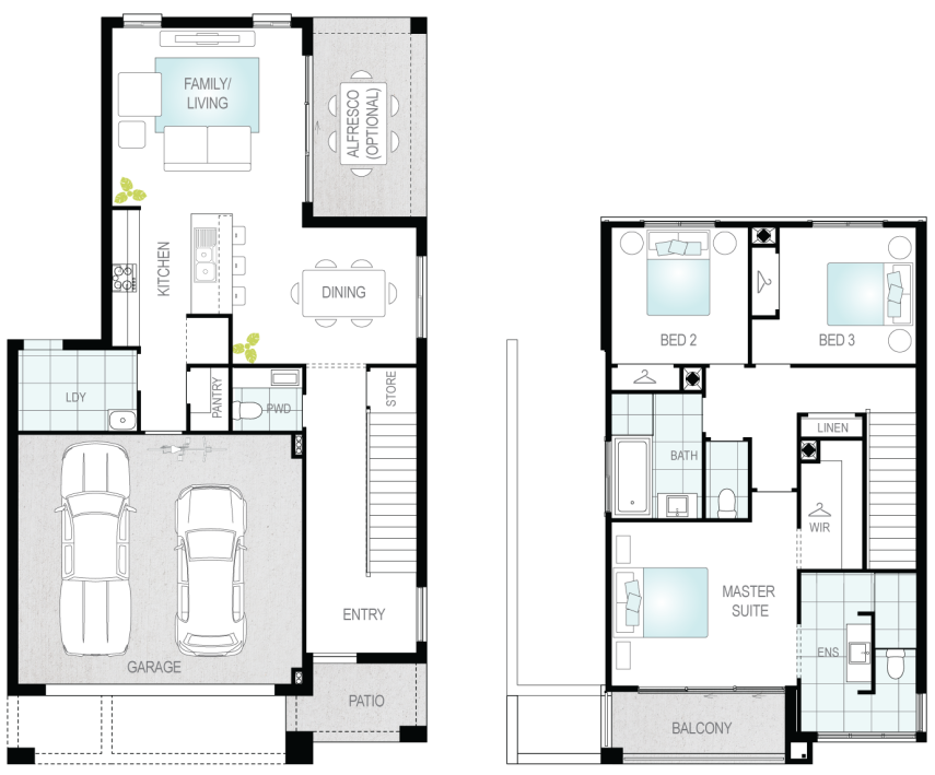 Archerfield- Two Storey Floor Plan- McDonald Jones Archerfield- Two Storey Floor Plan- McDonald Jones