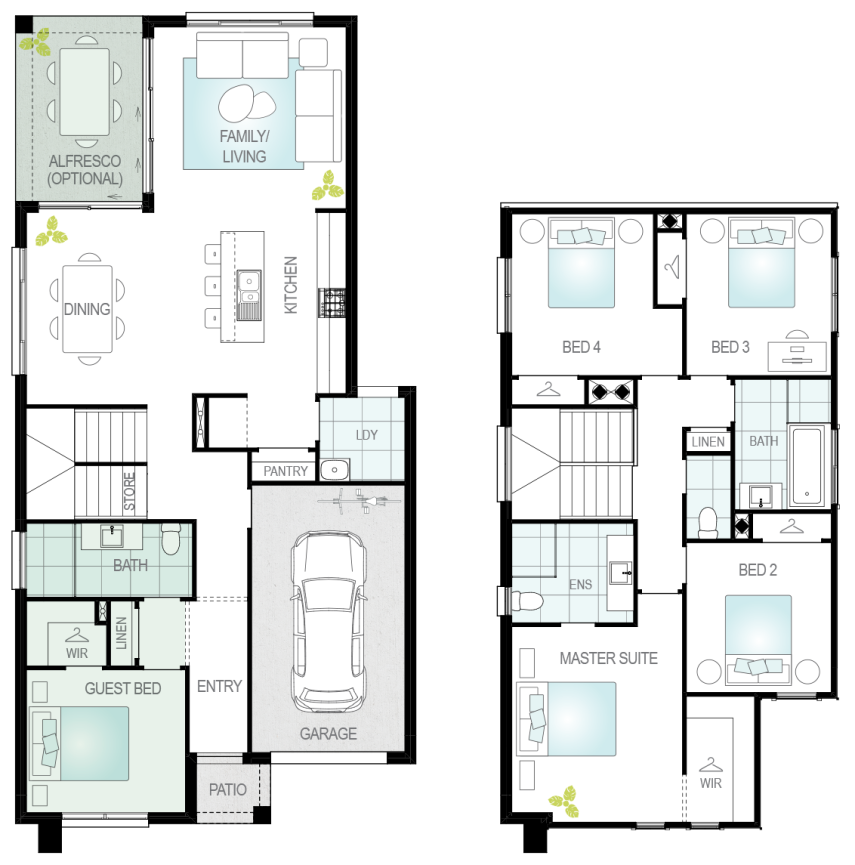 Cresmina- Two Storey Floor Plan Upgrade- McDonald Jones