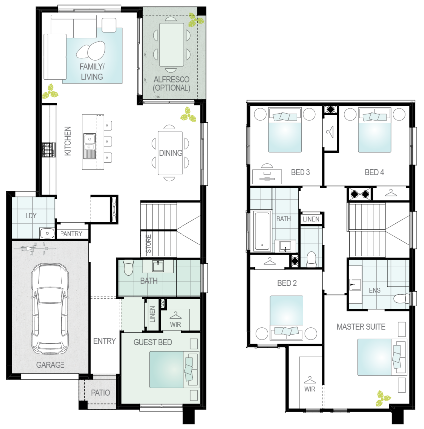 Cresmina- Two Storey Floor Plan Upgrade- McDonald Jones