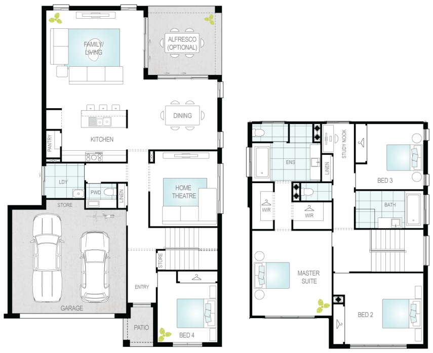 Architectural New Home Designs - Sandown Floor Plans