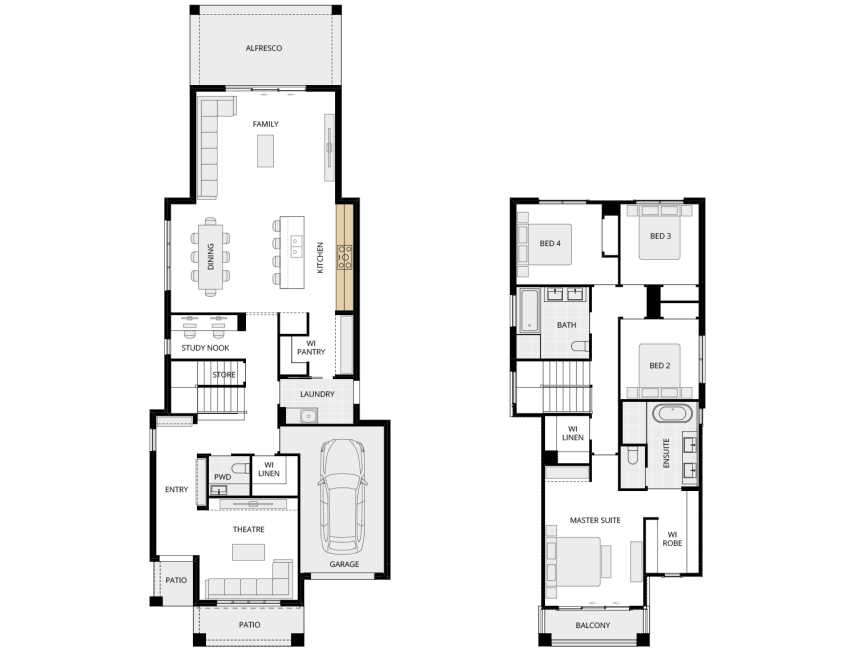 Aria 28 One - Option Floorplan alternate kitchen a rhs two storey home design aria 28 one option floorplan alternate kitchen a rhs