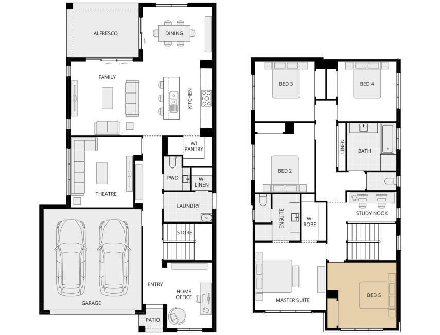 two storey home design everyday fontana one option floorplan fifth bed ilo activities lhs