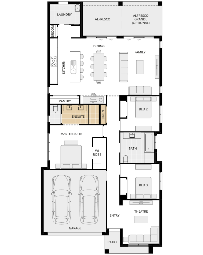 single storey home design everyday salamanca one alternate ensuite layout floorplan lhs