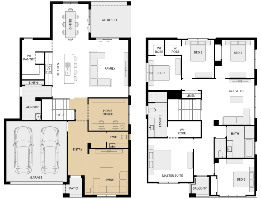 two storey home design everyday nevada one option home office and pwd lhs