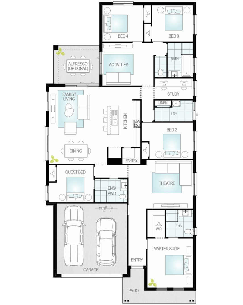 single storey home design almeria grande floorplan lhs