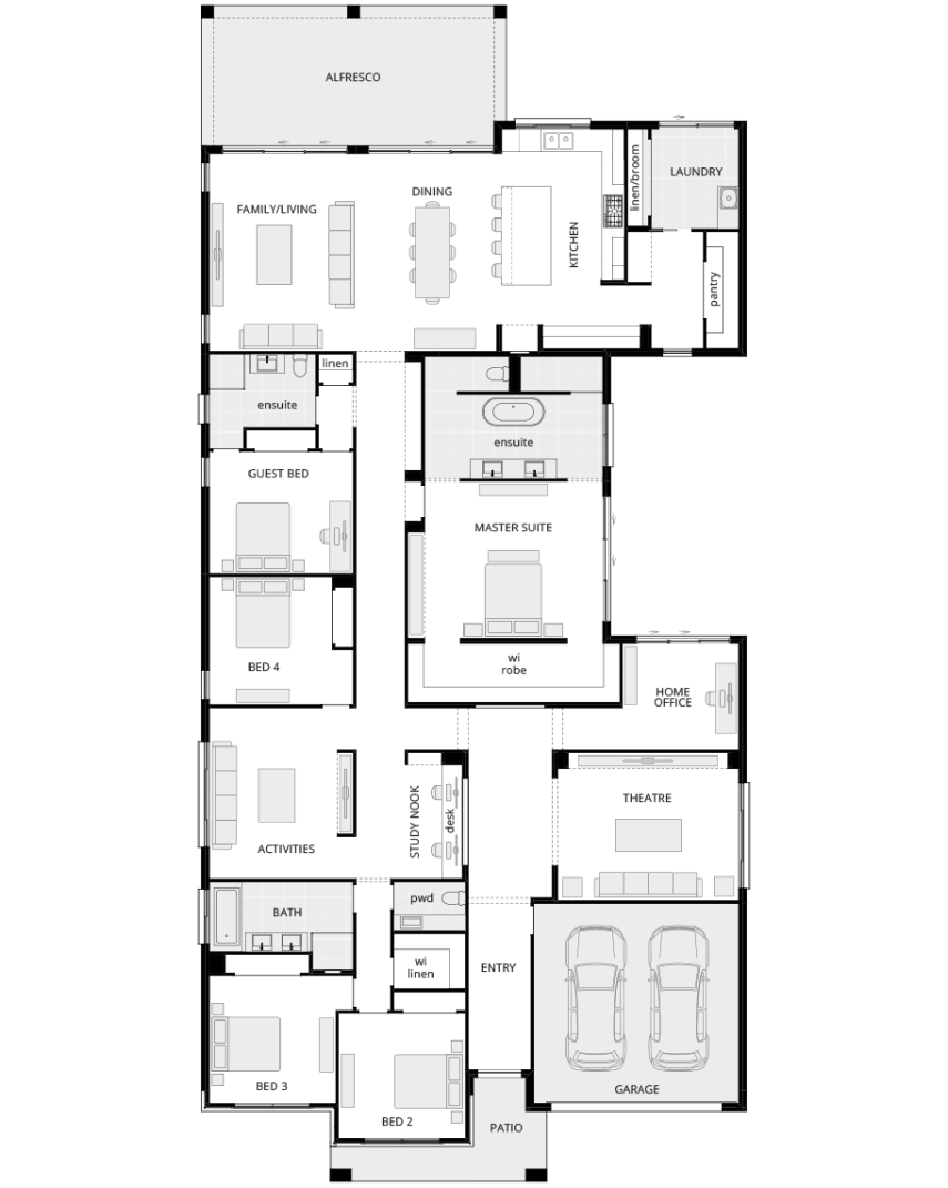Anchorage Manor - Standard floorplan rhs single storey home design anchorage manor standard floorplan rhs