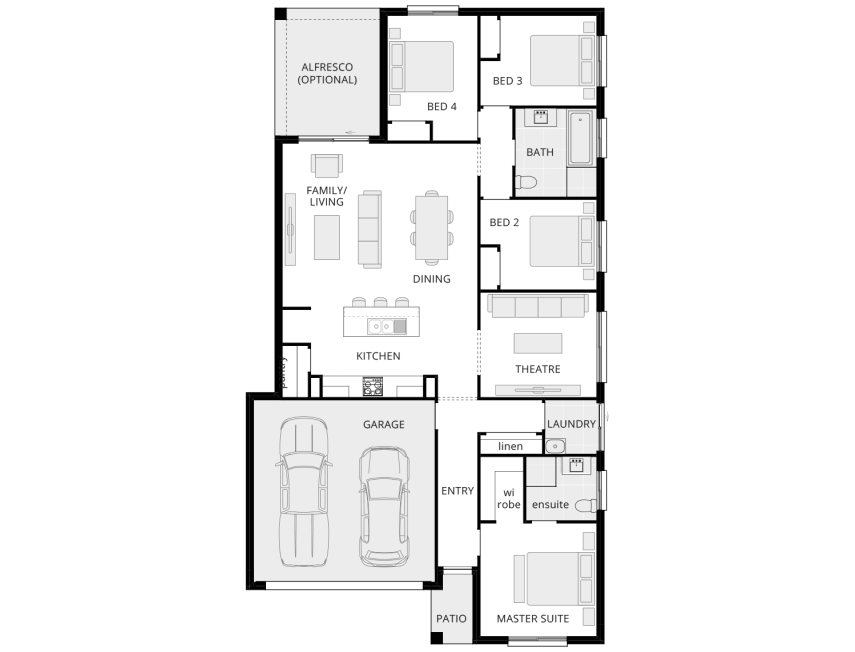 affordable single storey home design avoca standard floorplan rhs