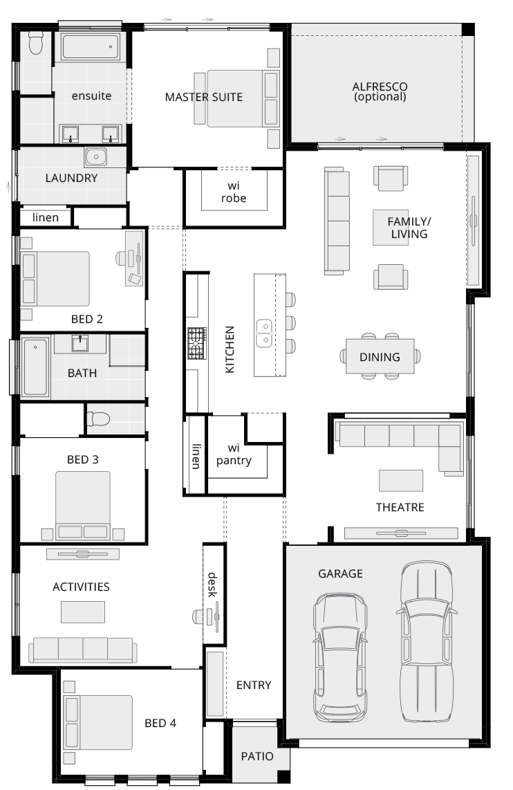Beachmere Encore Stuart Everitt standard floorplan lhs Beachmere Encore Stuart Everitt standard floorplan lhs