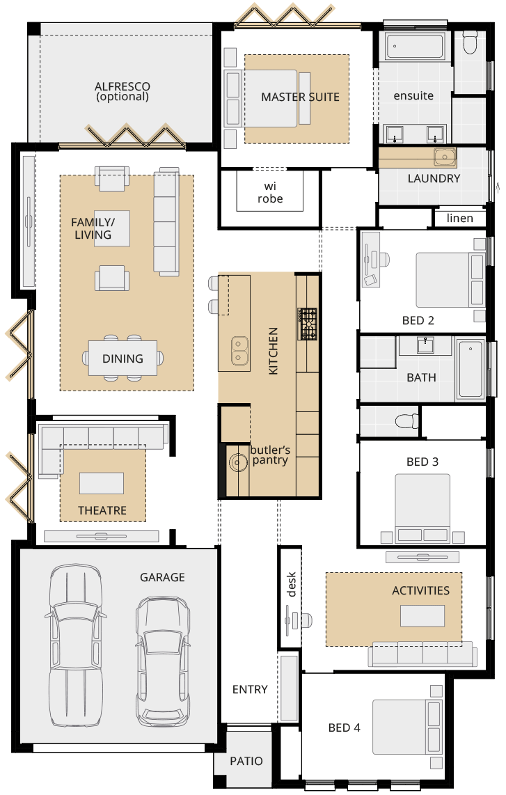 Beachmere Encore Stuart Everitt upgrade floorplan lhs Beachmere Encore Stuart Everitt upgrade floorplan lhs