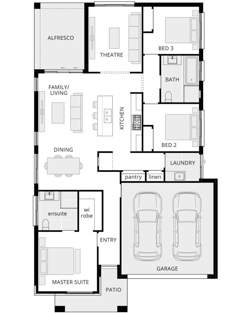 single storey home design bellevue classic standard floorplan rhs