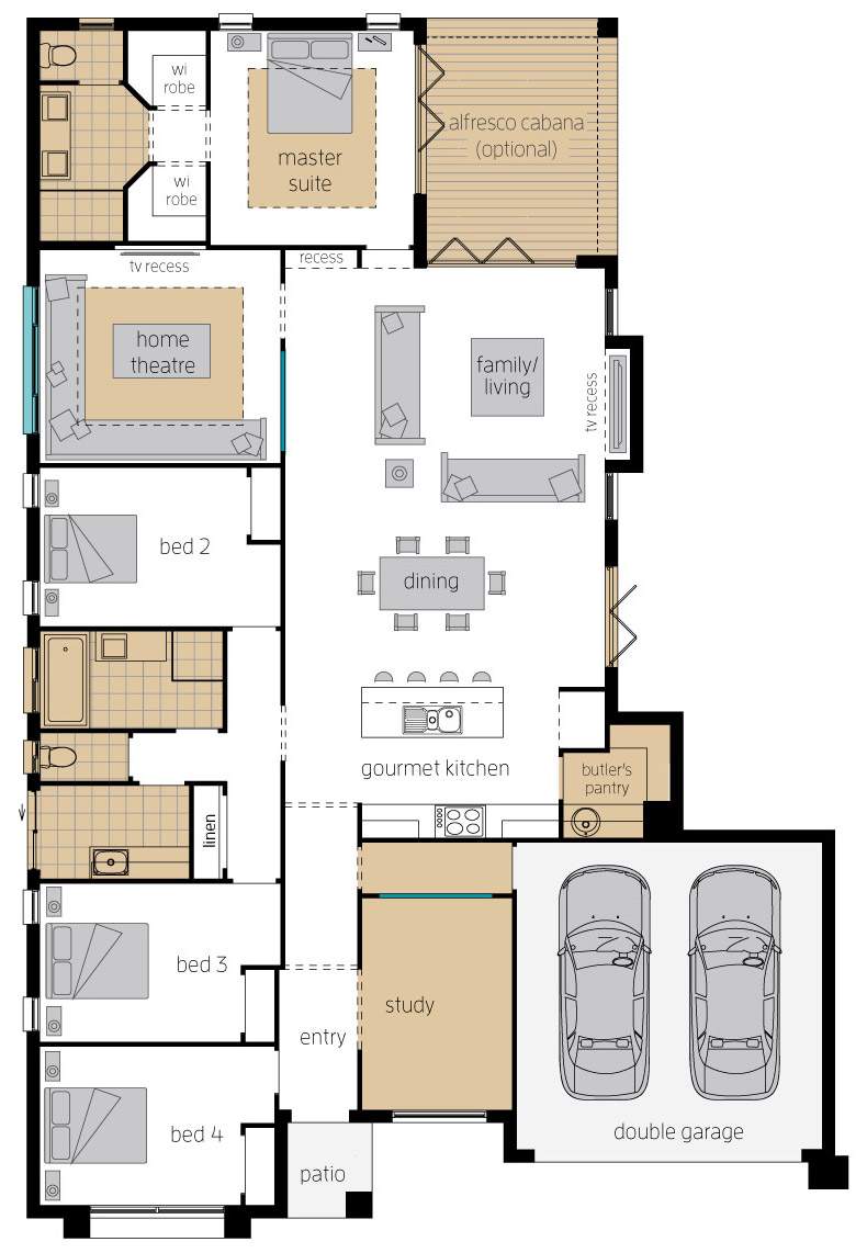 Floor Plan - Bordeaux Executive Elite - McDonald Jones Floor Plan - Bordeaux Executive Elite - McDonald Jones