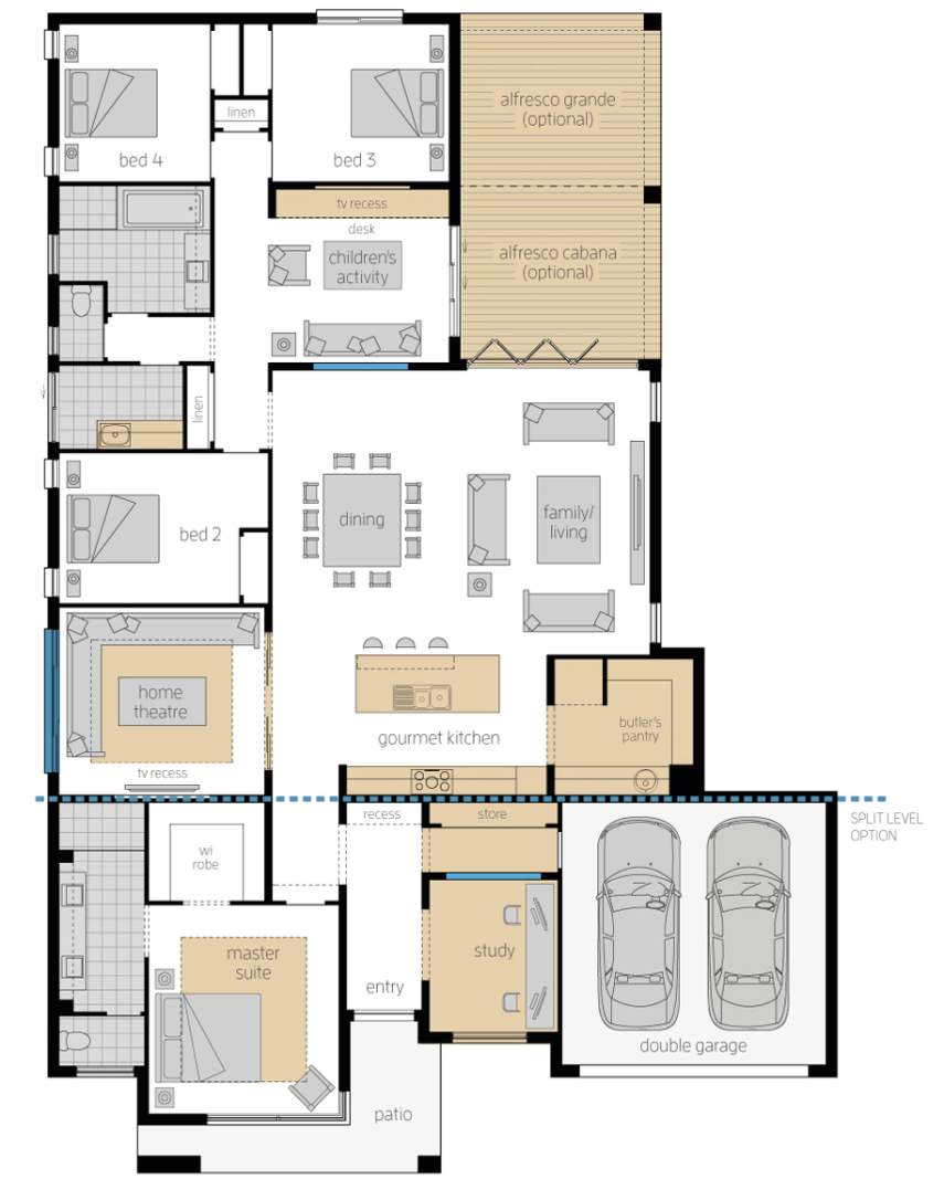 Floor Plan - Capri16 Elite - Upgrades - Luxury Home Floor Plan - Capri16 Elite - Upgrades - Luxury Home - McDonald Jones