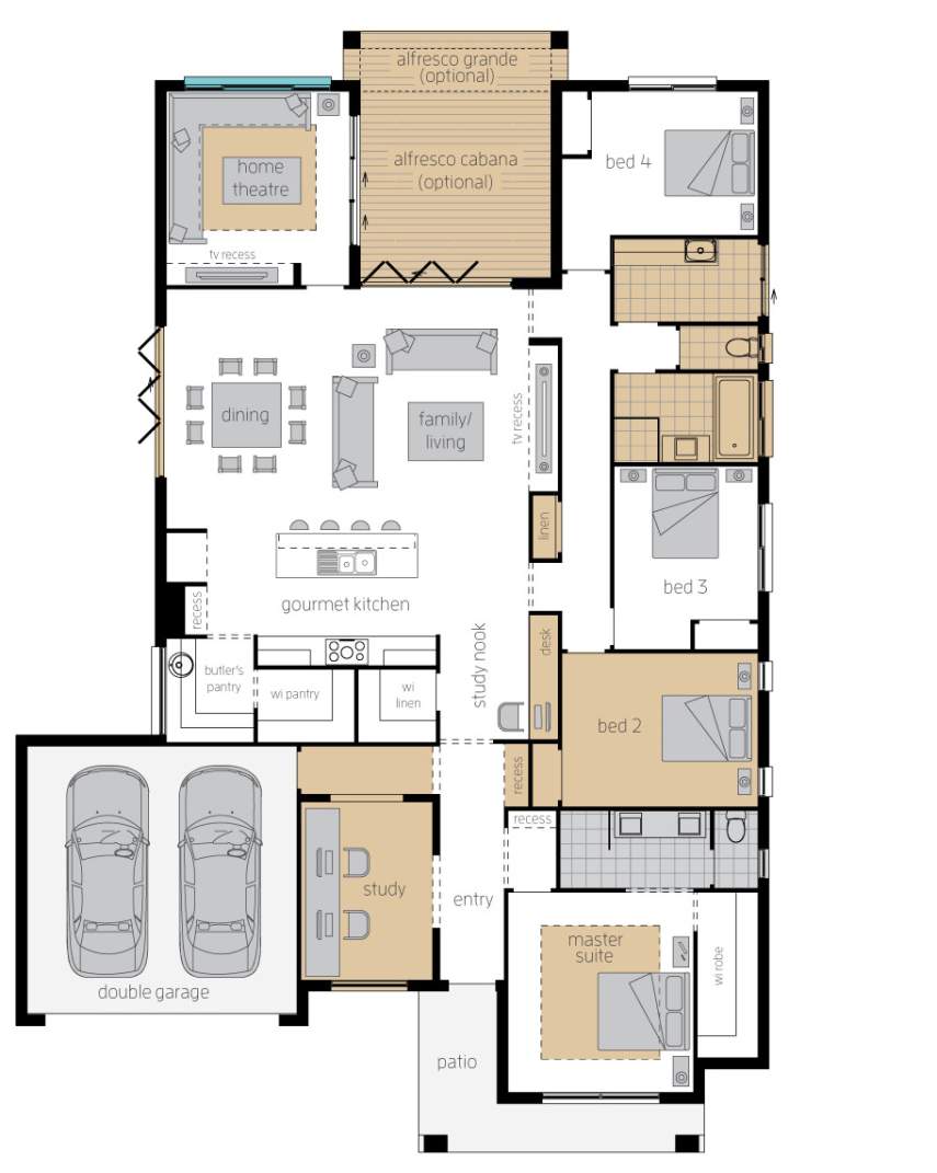 Floor Plan - Essington Two - Upgrade Floor Plan - Essington Two - Upgrade - McDonald Jones