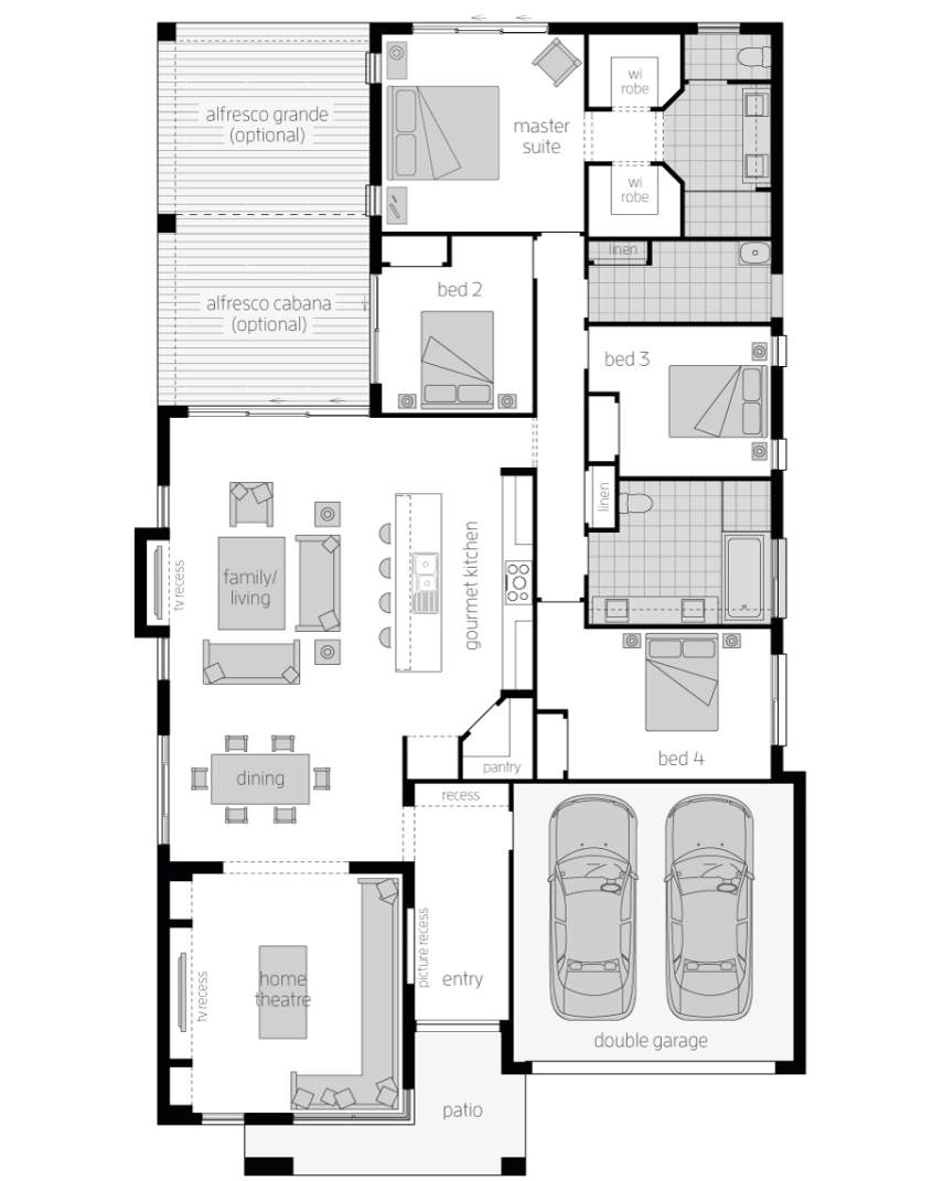 Architectural New Home Designs - Monte Carlo Executive Floor Plans