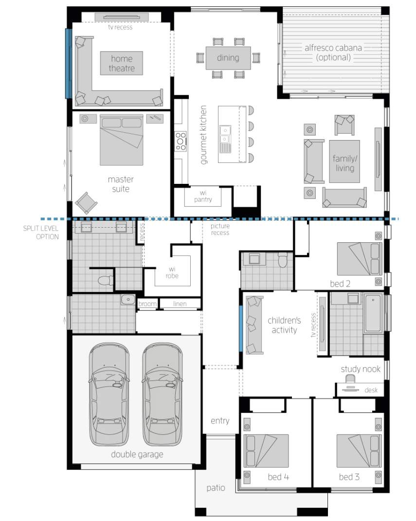Floor Plan - San Marino Floor Plan - San Marino - Architecturally Designed Home - McDonald Jones