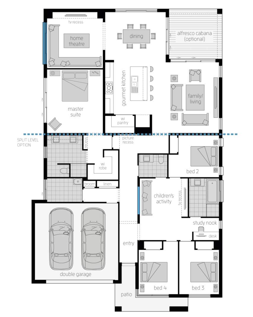 Floor Plan - San Marino Floor Plan - San Marino - Architecturally Designed Home - McDonald Jones