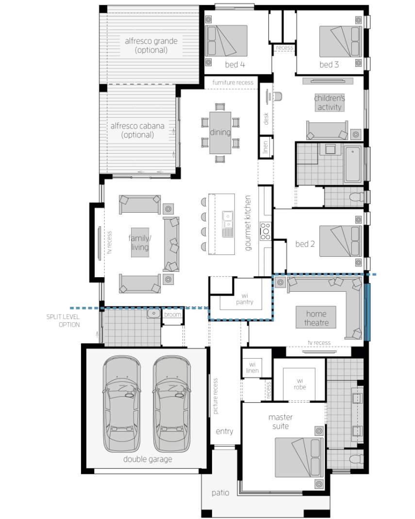 Floor Plan - Seaview Floor Plan - Seaview - Luxury Home Design - McDonald Jones