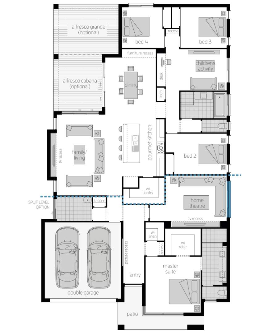 Floor Plan - Seaview Floor Plan - Seaview - Luxury Home Design - McDonald Jones