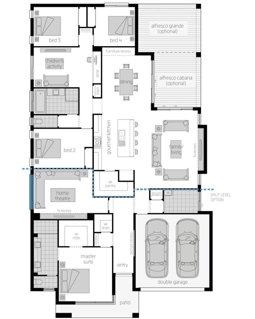 Floor Plan - Seaview Floor Plan - Seaview - Luxury Home Design - McDonald Jones