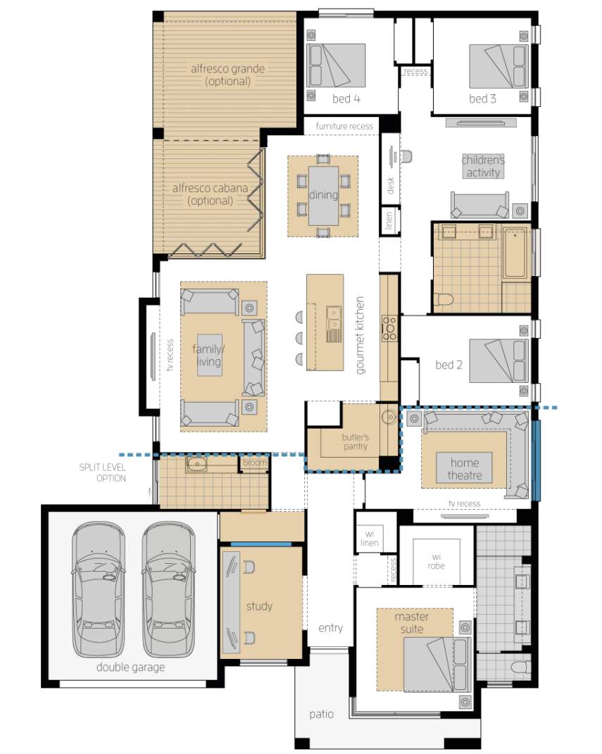 Floor Plan - Seaview Floor Plan - Seaview - Luxury Home Design - McDonald Jones
