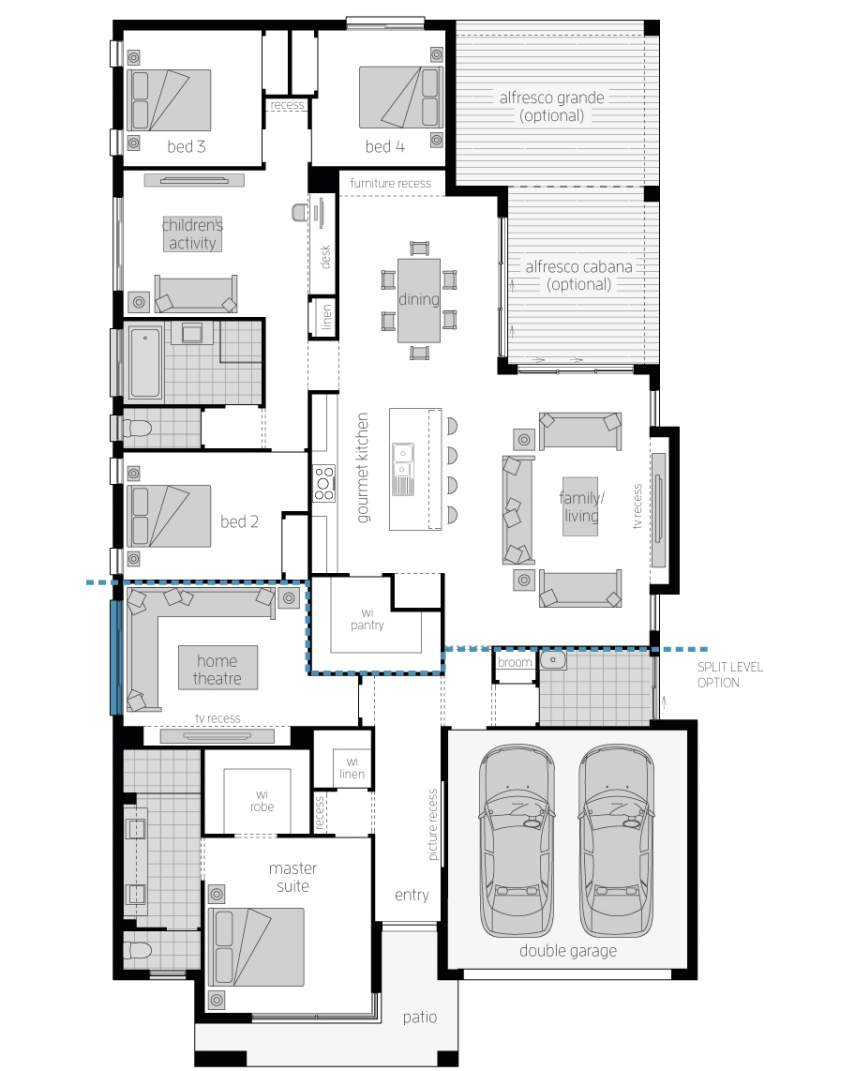 Floor Plan - Seaview Floor Plan - Seaview - Luxury Home Design - McDonald Jones