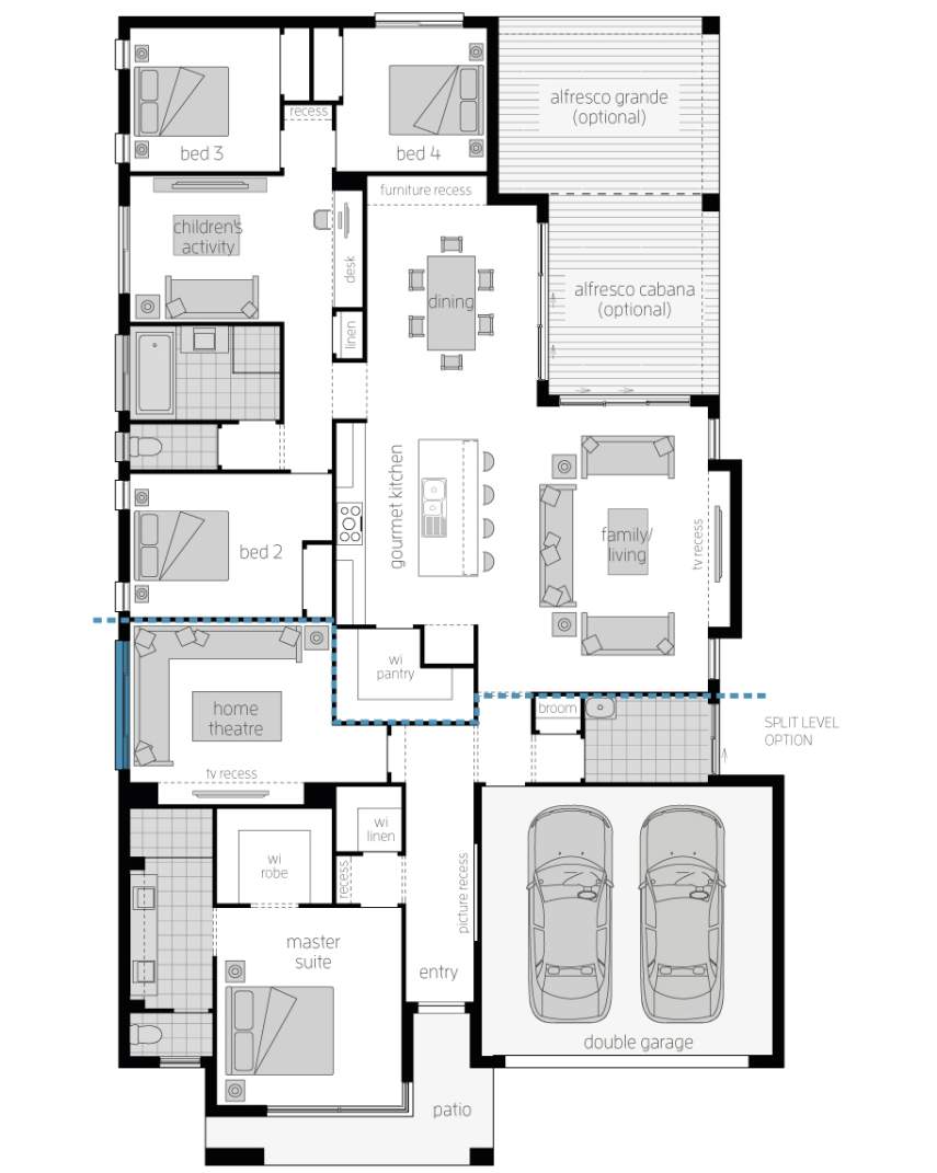 Floor Plan - Seaview Floor Plan - Seaview - Luxury Home Design - McDonald Jones