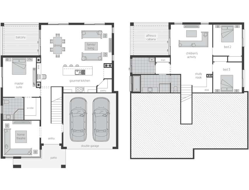 Horizon Sloping Block House Design Mcdonald Jones Homes