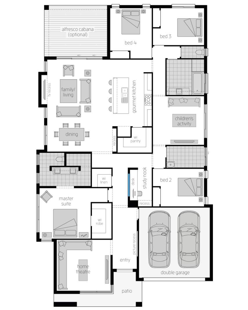 Floor Plan - St Tropez Floor Plan - St Tropez - Luxury Home Design - McDonald Jones