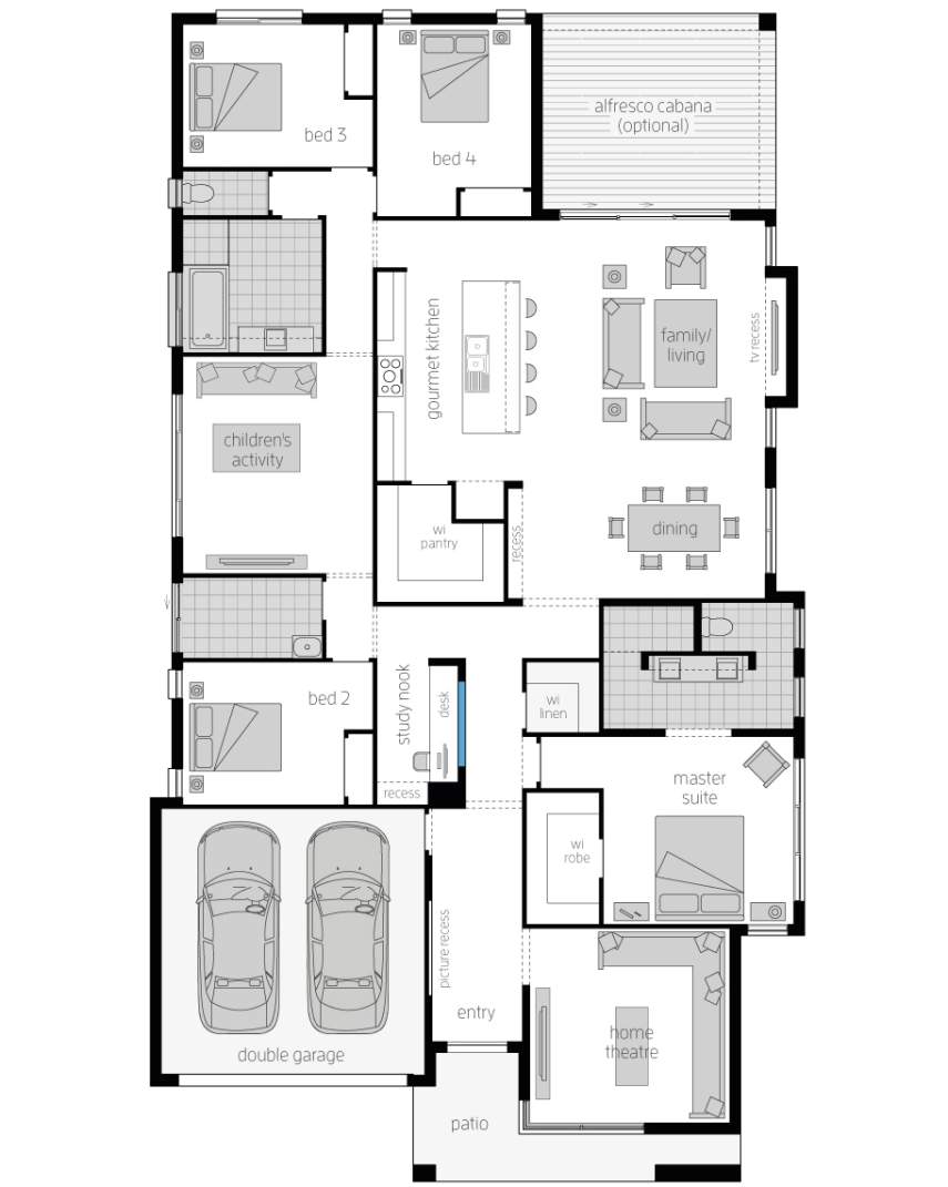 Floor Plan - St Tropez Floor Plan - St Tropez - Luxury Home Design - McDonald Jones