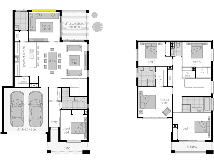 Floor Plan - Lexington Floor Plan - Lexington Two Storey Home - McDonald Jones