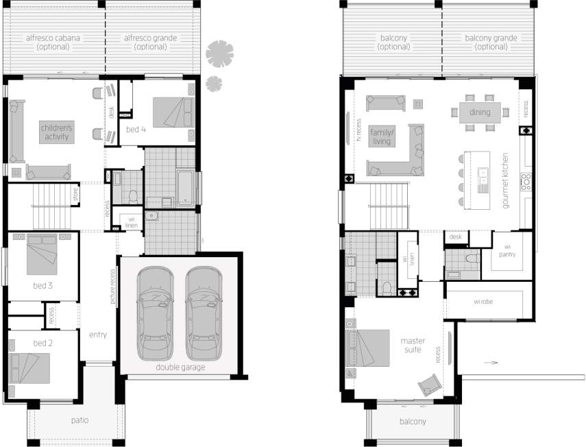Floor Plan - Massena 30 Upside Down Two Storey Home - McDonald Jones