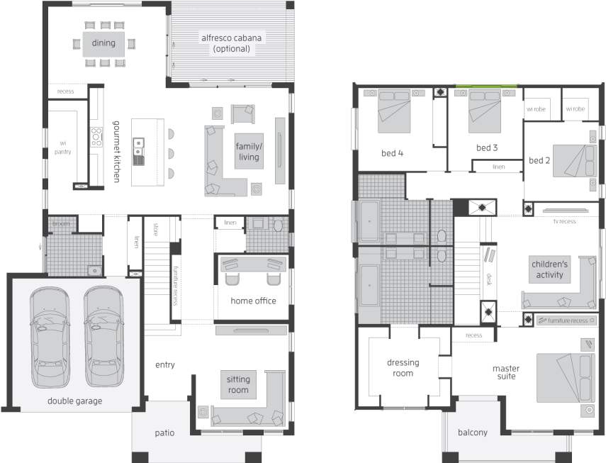 Floor Plan - Tallavera 40 Floor Plan - Tallavera 40 Double Storey Home - McDonald Jones