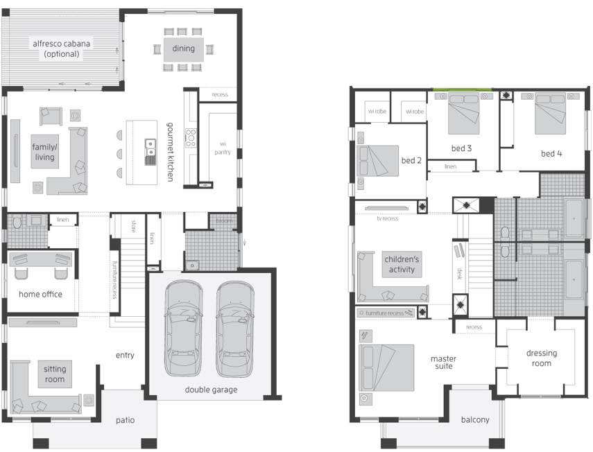 Floor Plan - Tallavera 40 Floor Plan - Tallavera 40 Double Storey Home - McDonald Jones