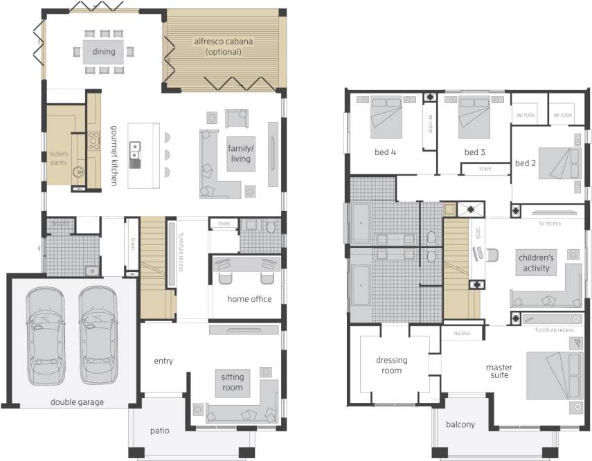 Floor Plan - Tallavera 40 Floor Plan - Tallavera 40 Double Storey Home - McDonald Jones
