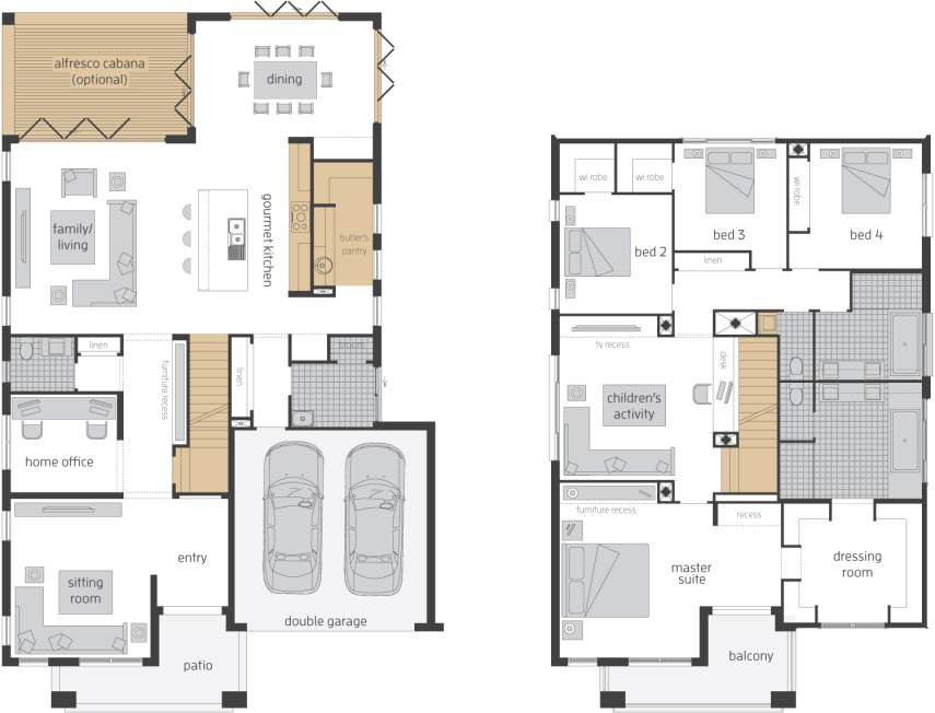 Floor Plan - Tallavera 40 Floor Plan - Tallavera 40 Double Storey Home - McDonald Jones