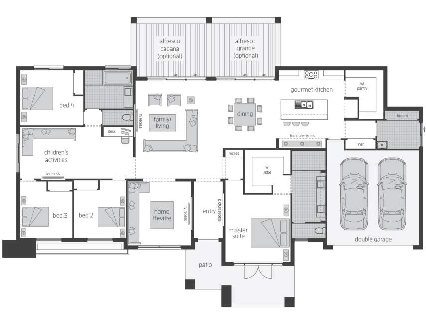 Floor Plan - Clarence Floor Plan - Clarence - Acreage Home Design - McDonald Jones