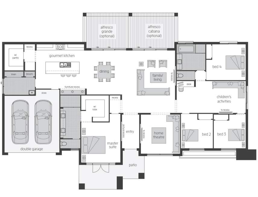 Floor Plan - Esperance Floor Plan - Esperance - Acreage Home Design - McDonald Jones