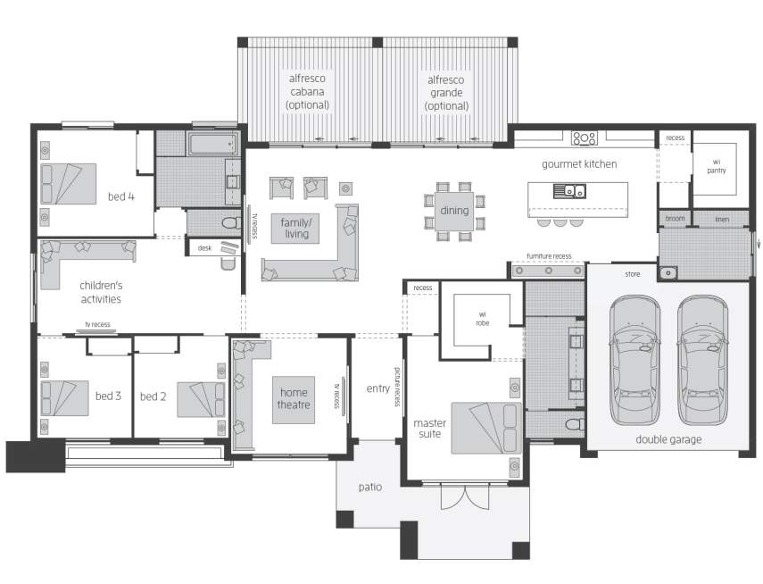 Floor Plan - Esperance Floor Plan - Esperance - Acreage Home Design - McDonald Jones